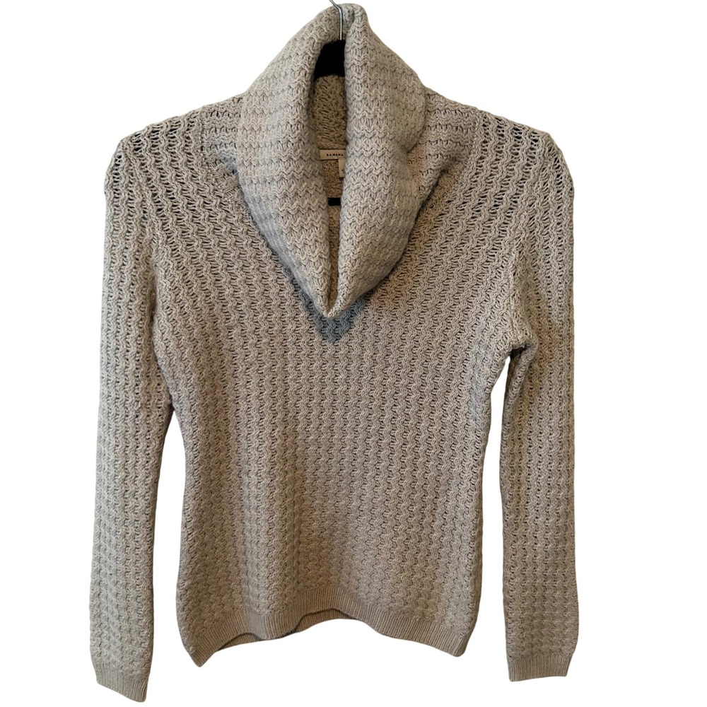 Banana Republic Women's Soft‎ Grey Wool Alpaca Blend Cowl Neck Sweater in Size M